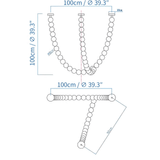Halti Necklace Acrylic Curated Optical Acrylic C – 28 Heads: Dia 39.3 x H 39.3 finish configuration