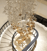 Tidal Art Glass Chandelier – Ambient Illumination in Luxury Interior Setting View 13