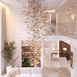 Tidal Art Glass Chandelier – Ambient Illumination in Luxury Interior Setting View 12