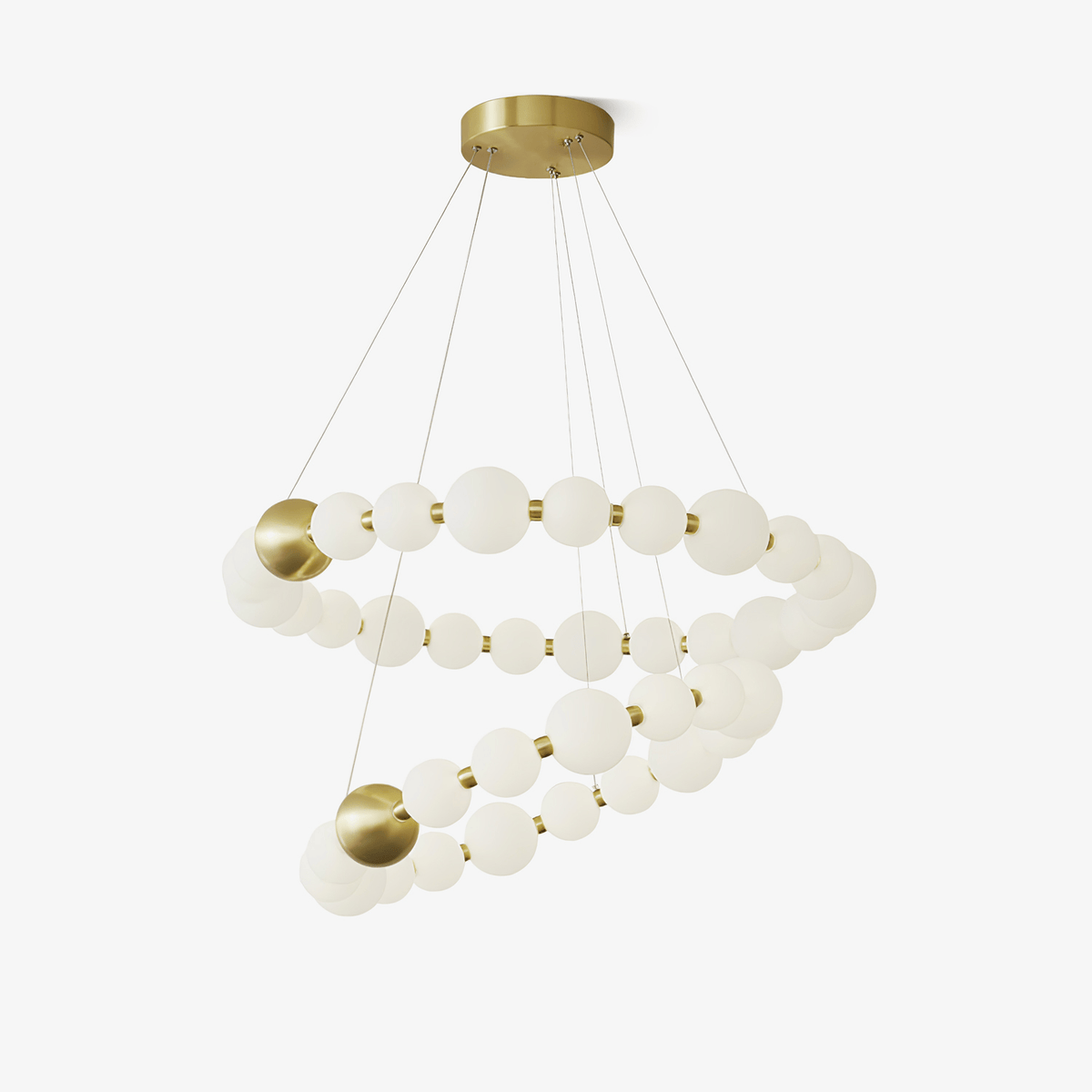 Acrylic Pearls Curated Solid Brass Chandelier – Solid Brass Chandelier