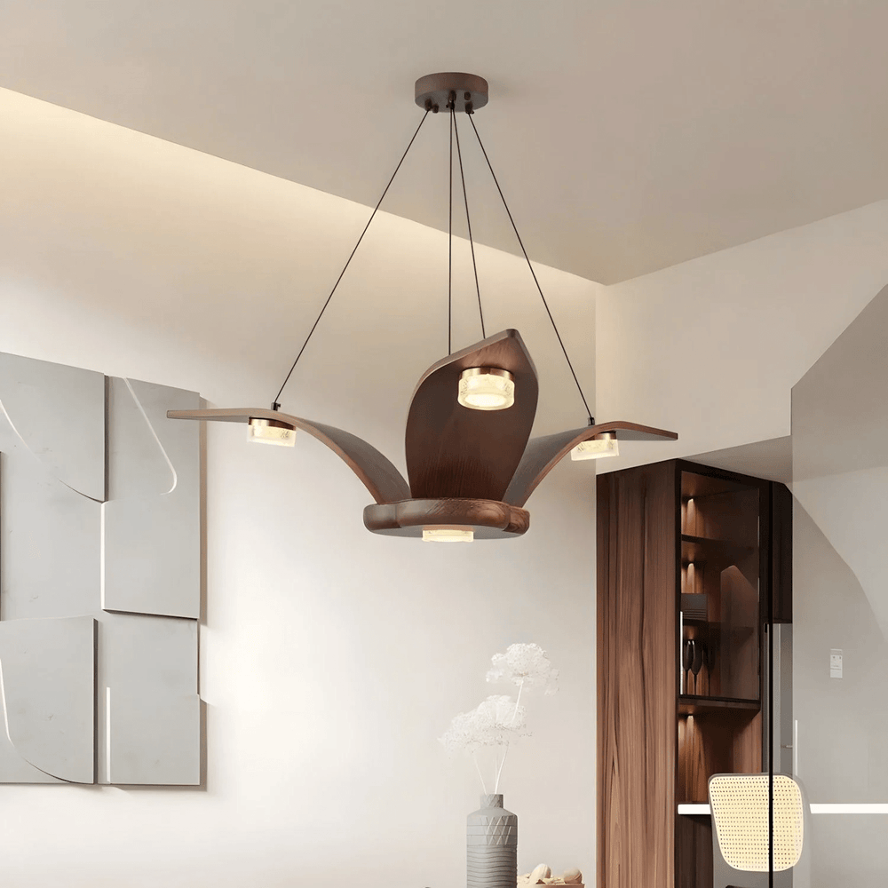 Flugi Curated Mouth-Blown Frosted Glass Chandeli