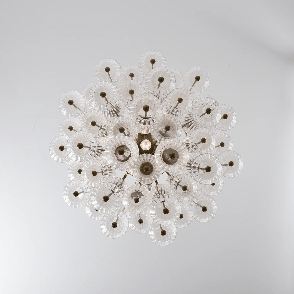 Florenzia Glass Curated Mouth-Blown Frosted Glas – full fixture elevation view