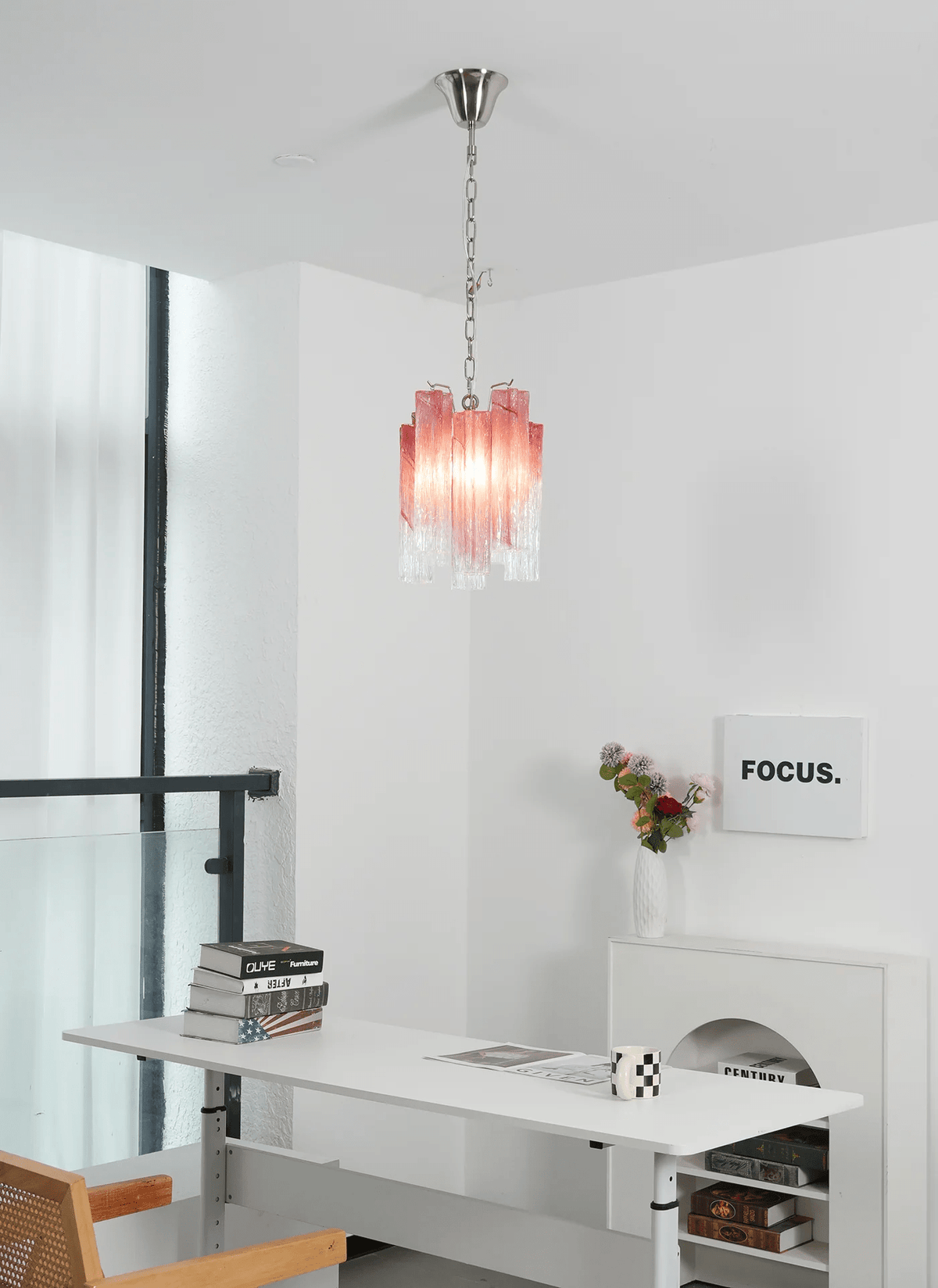Rosatina Glass Curated Mouth-Blown Frosted Glass – architectural ceiling profile