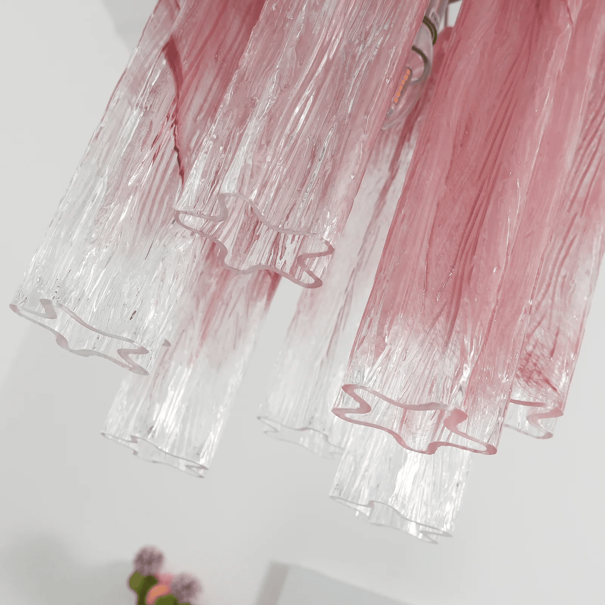 Rosatina Glass Curated Mouth-Blown Frosted Glass – full fixture elevation view