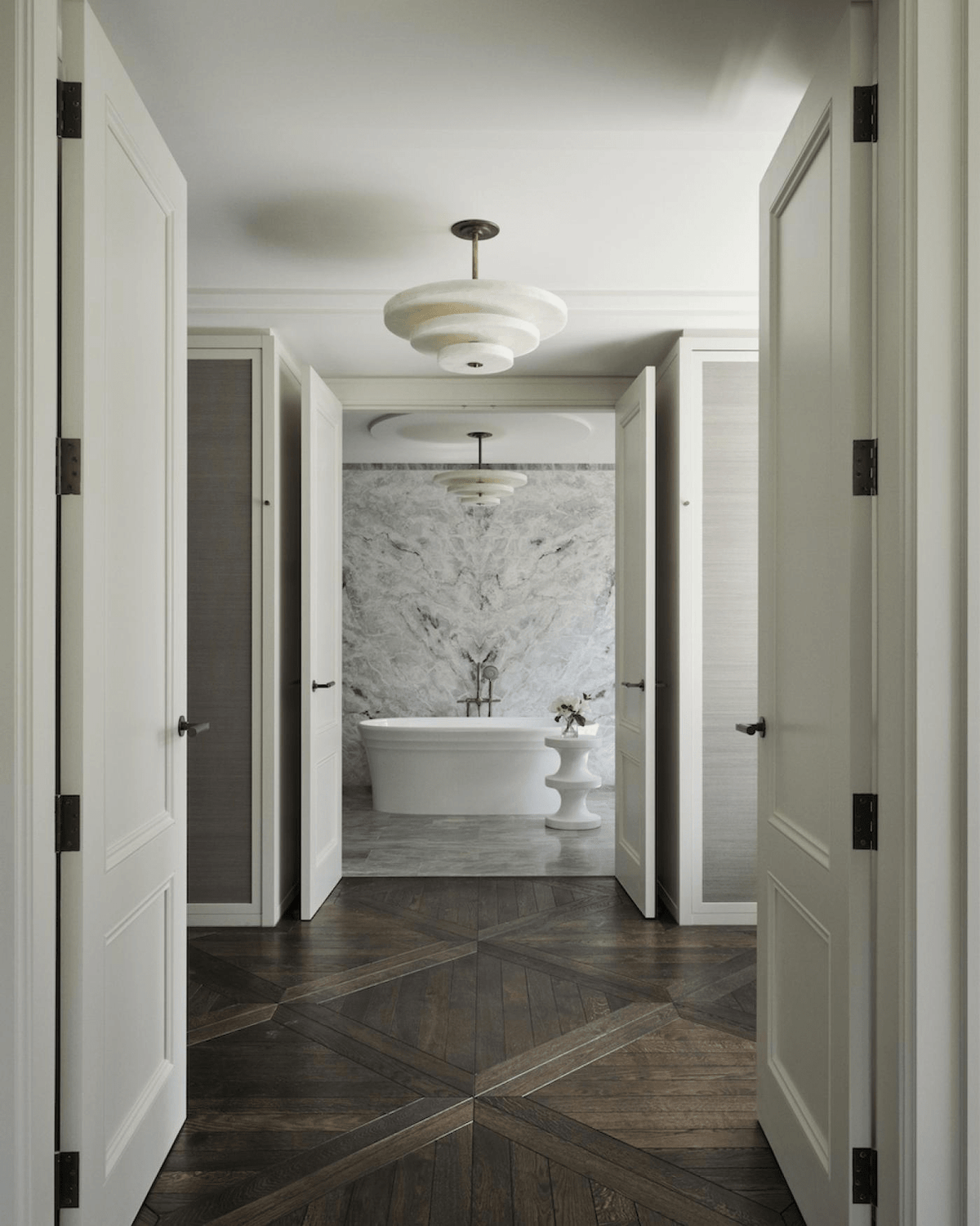 Ice Queen Alabaster Curated Alabaster Chandelier – architectural ceiling profile
