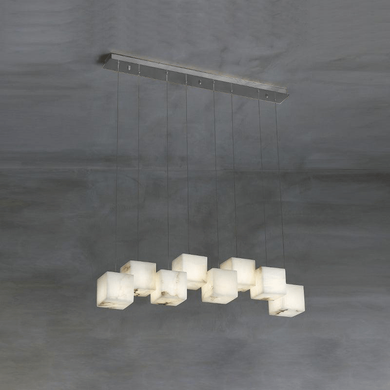 Alabaster Box Curated Alabaster Chandelier – 6 heads L 28.3 x W 4.7x H 78.7  L 72cm x finish configuration #1