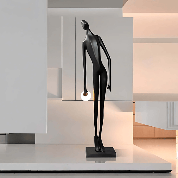 Noir Muse Sculpture Curated Mouth-Blown Frosted