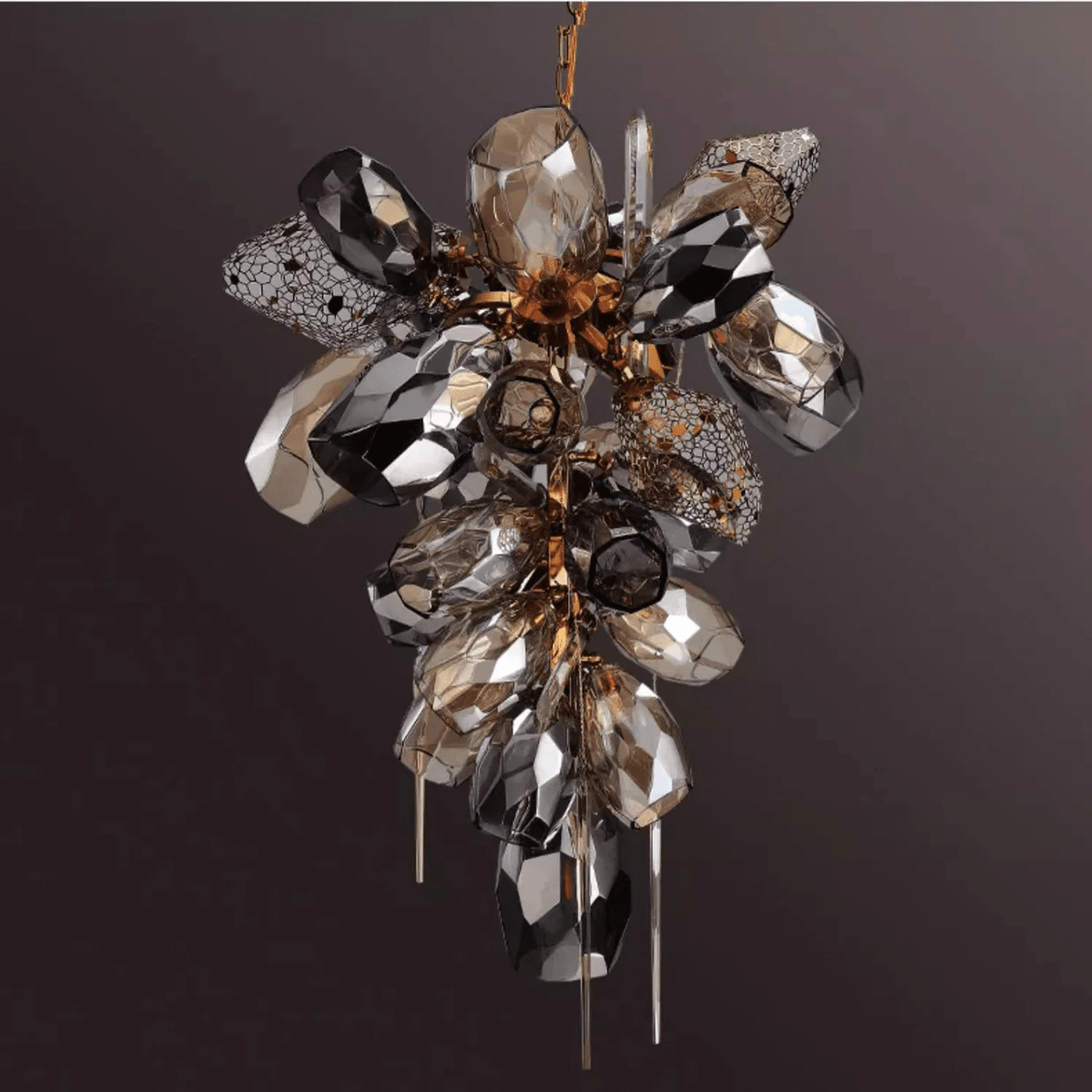 Modern Art Glass Crystal Curated Mouth-Blown Fro – ∅ 31.5 x H 43.3 finish configuration