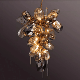 Modern Art Glass Crystal Curated Mouth-Blown Fro – illuminated warm ambiance setting