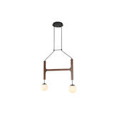 Lunna Orb Curated Mouth-Blown Frosted Glass Chan – 2 Heads A ∅ 15.7 finish configuration