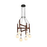Lunna Orb Curated Mouth-Blown Frosted Glass Chan – 6 Heads C ∅ 15.7+ 19.7 + 23.6 finish configuration
