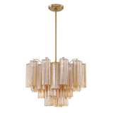 Addis Murano Curated Mouth-Blown Frosted Glass C – full fixture elevation view #1