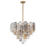 Addis Murano Curated Mouth-Blown Frosted Glass C – spatial dining room perspective #1 #2