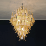 Petala Amber Art Glass Chandelier – handcrafted surface texture