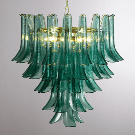 Emerald Petal Glass Curated Mouth-Blown Frosted