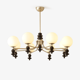 Lunaris Curated Mouth-Blown Frosted Glass Chande – Mouth-Blown Frosted Glass Chandelier