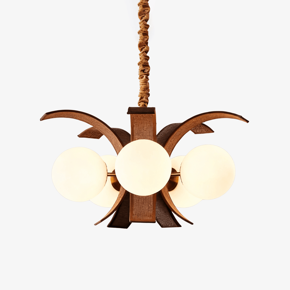 Thalina Grove Curated Mouth-Blown Frosted Glass – Mouth-Blown Frosted Glass Chandelier