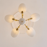 Liora Blossom Curated Mouth-Blown Frosted Glass – spatial dining room perspective