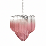 Glass Pink Prism Chandelier – Ambient Illumination in Luxury Interior Setting View 18