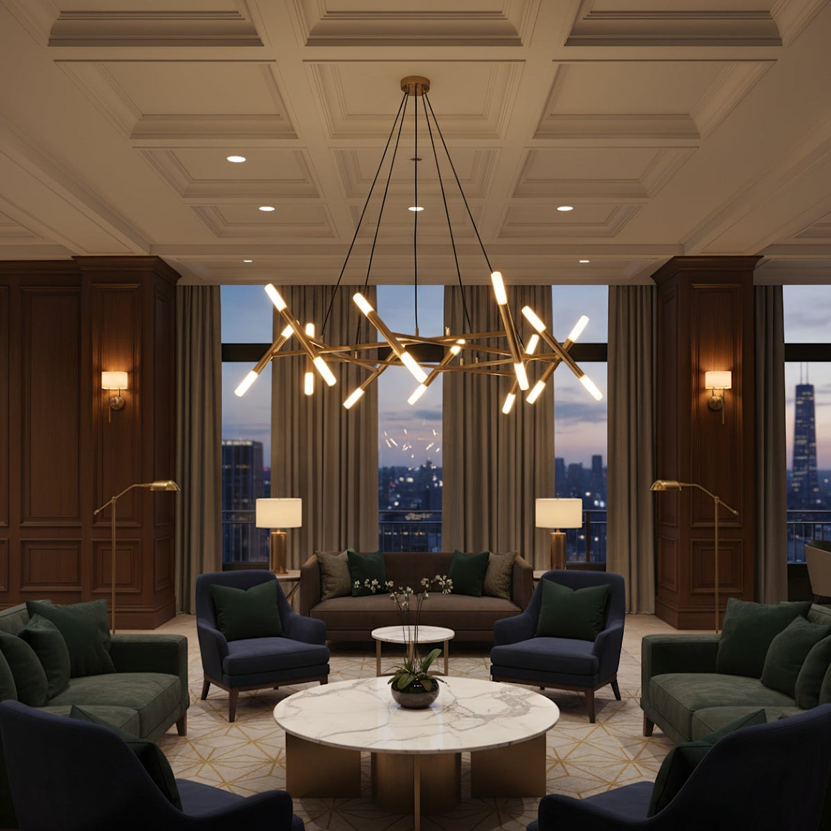Le Diamant Chandelier – Ambient Illumination in Luxury Interior Setting View 4