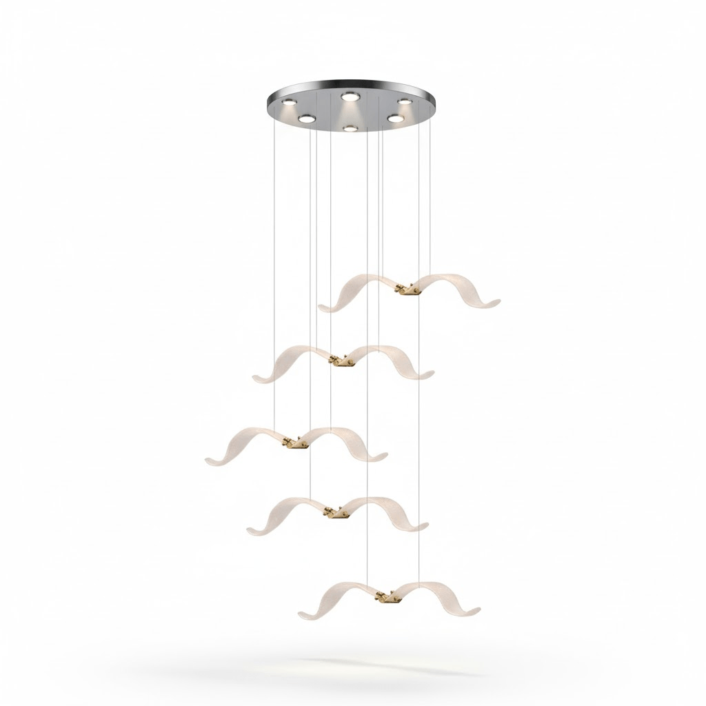 Large Seagull Chandelier – Ambient Illumination in Luxury Interior Setting View 20