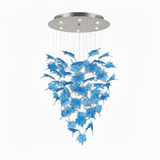 Multicolor Crystal Maple Chandelier – Ambient Illumination in Luxury Interior Setting View 18