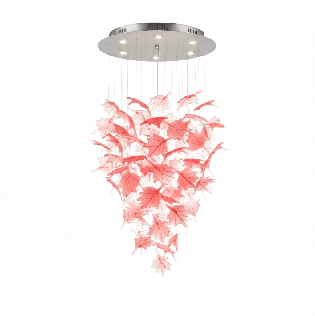 Multicolor Crystal Maple Chandelier – Ambient Illumination in Luxury Interior Setting View 19