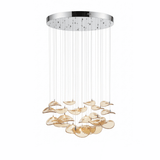 Wave Floating Leaf Chandelier – Ambient Illumination in Luxury Interior Setting View 23
