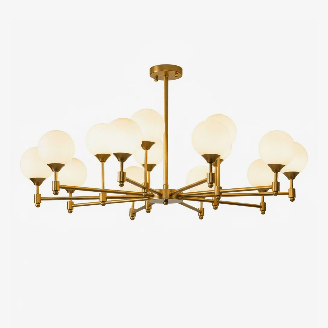 Alessio Globe Curated Mouth-Blown Frosted Glass – Mouth-Blown Frosted Glass Chandelier