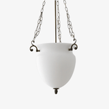 Regents Chain Lantern Curated Mouth-Blown Froste – Mouth-Blown Frosted Glass Chandelier