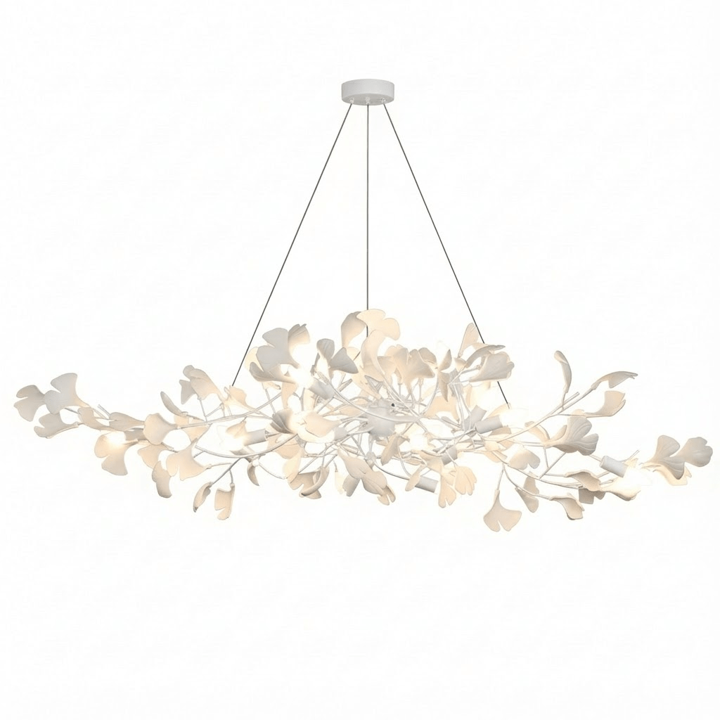 Gingko Curated Solid Brass Chandelier – Model B L 43.3 x W 21.7 x H 11.8 finish configuration