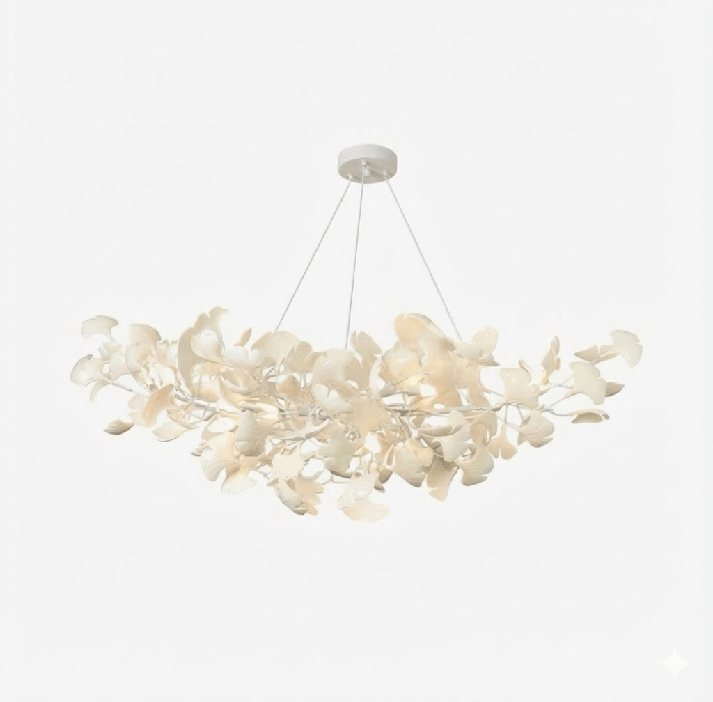 Horizon Bloom Gingko Curated Hand-Thrown Ceramic – illuminated warm ambiance setting #1 #2
