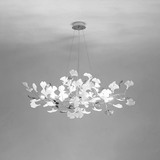 Gingko Curated Hand-Thrown Ceramic Chandelier – handcrafted surface texture #1