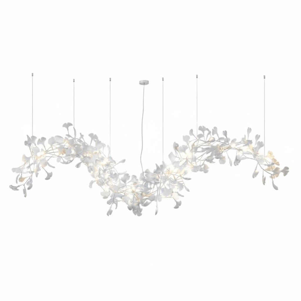 Ginkgo Vine Chandelier – Ambient Illumination in Luxury Interior Setting View 21