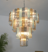 Lustrava Prism Curated Mouth-Blown Frosted Glass – dimensional scale reference