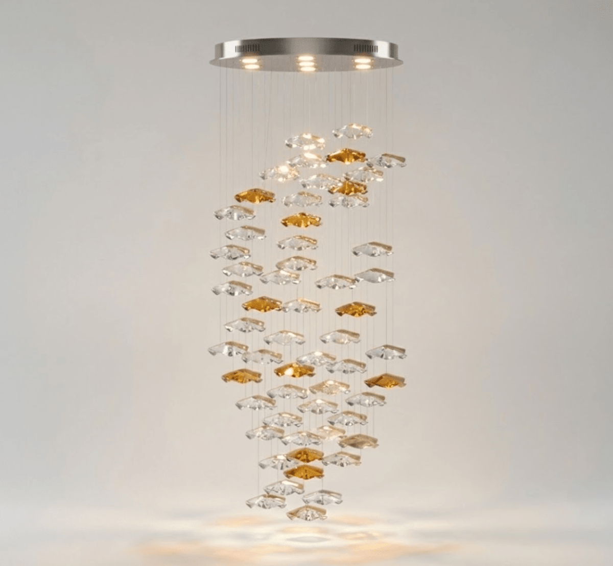 Tidal Stair Chandelier – Ambient Illumination in Luxury Interior Setting View 17