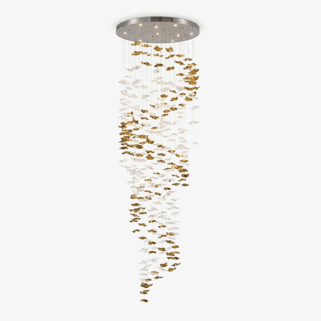 Tidal Stair Chandelier – Handcrafted Architectural Luxury Lighting Fixture