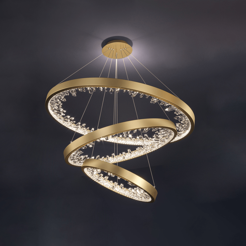 Luxury Circle Crystal Curated K9 Bohemian Crysta – 3- rings ∅ 15.7 + ∅ 23.6 + ∅ 31.5 finish configuration