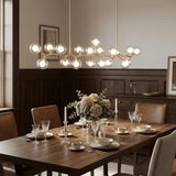Molecular Glass Balls Chandelier – Handcrafted Material Texture and Detail View