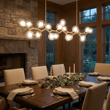 Molecular Glass Balls Chandelier – Ambient Illumination in Luxury Interior Setting View 3