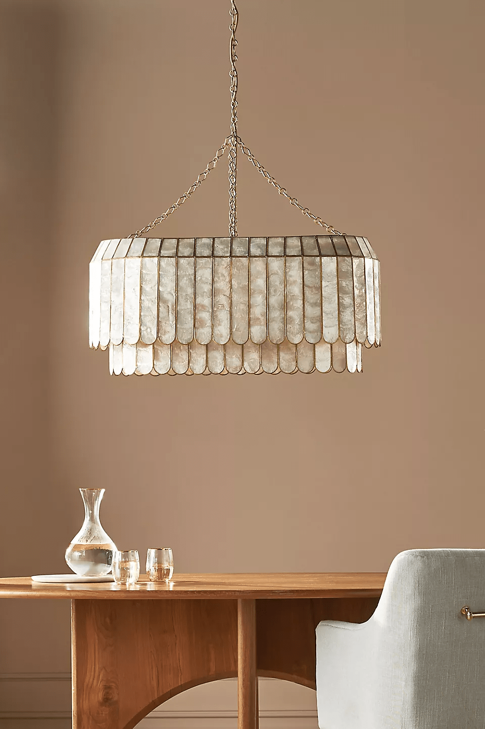 Capiz Aurelia Curated Iron & Glass Chandelier