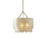 Capiz Wavecrest Curated Iron & Glass Chandelier – ∅ 24 x H 16.5 finish configuration