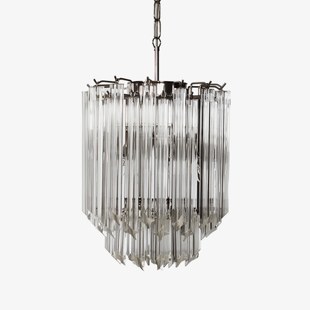 Transparant Glass Prism Chandelier