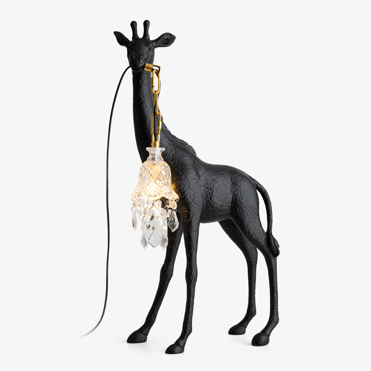 Giraffe Royale Sculpture Curated Mouth-Blown Fro – Mouth-Blown Frosted Glass Floor Lamp