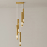 Symphony Orchestra Curated Mouth-Blown Frosted G – illuminated warm ambiance setting #1