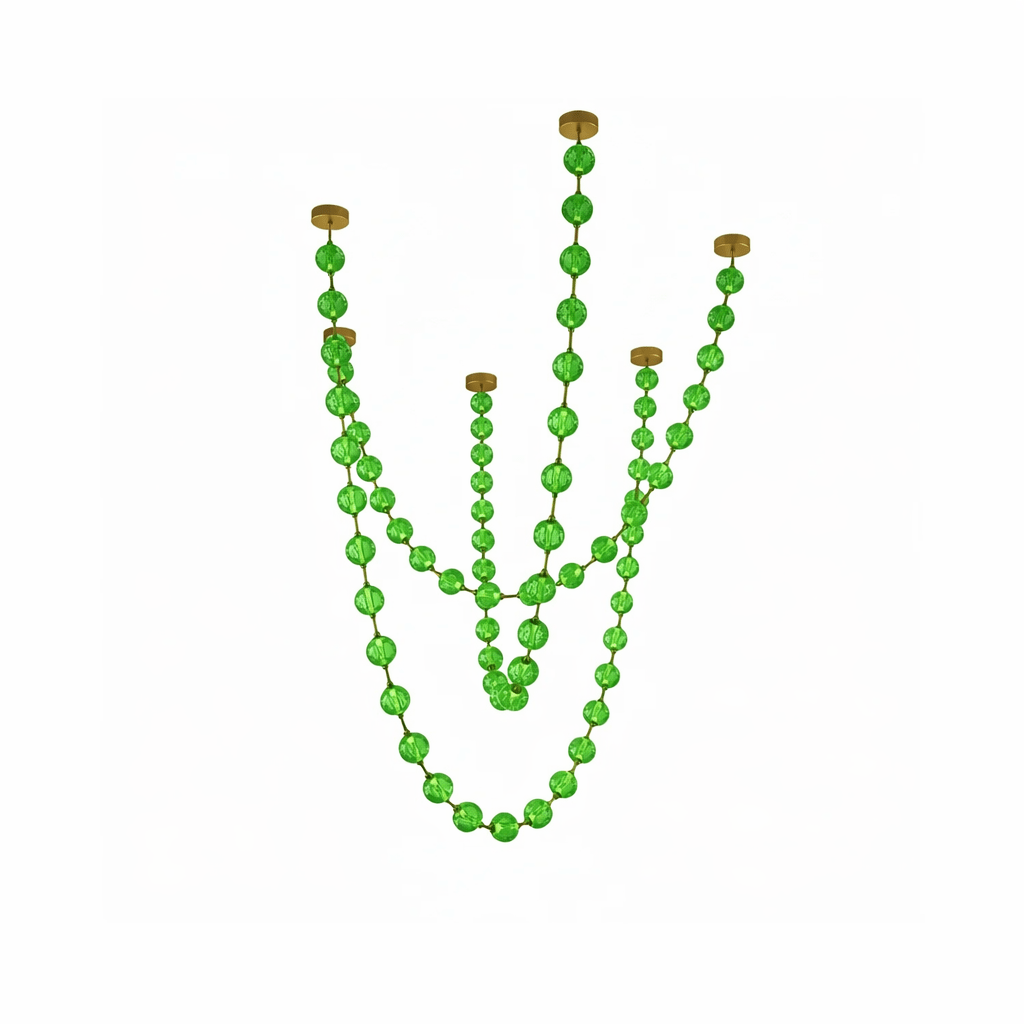 Strand Necklace Curated Optical Acrylic Chandeli – architectural ceiling profile #1 #2