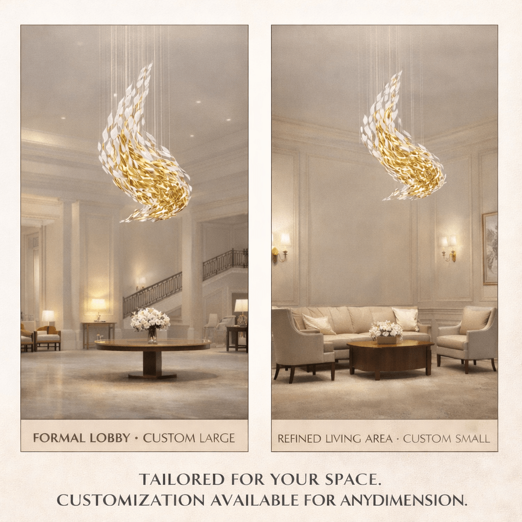 Swaying Leaves Curated Mouth-Blown Frosted Glass – Support Customized Drawings finish configuration