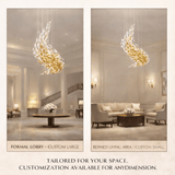 Swaying Leaves Curated Mouth-Blown Frosted Glass – Support Customized Drawings finish configuration