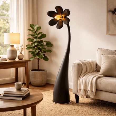 Fleur Sculpture Curated Mouth-Blown Frosted Glas
