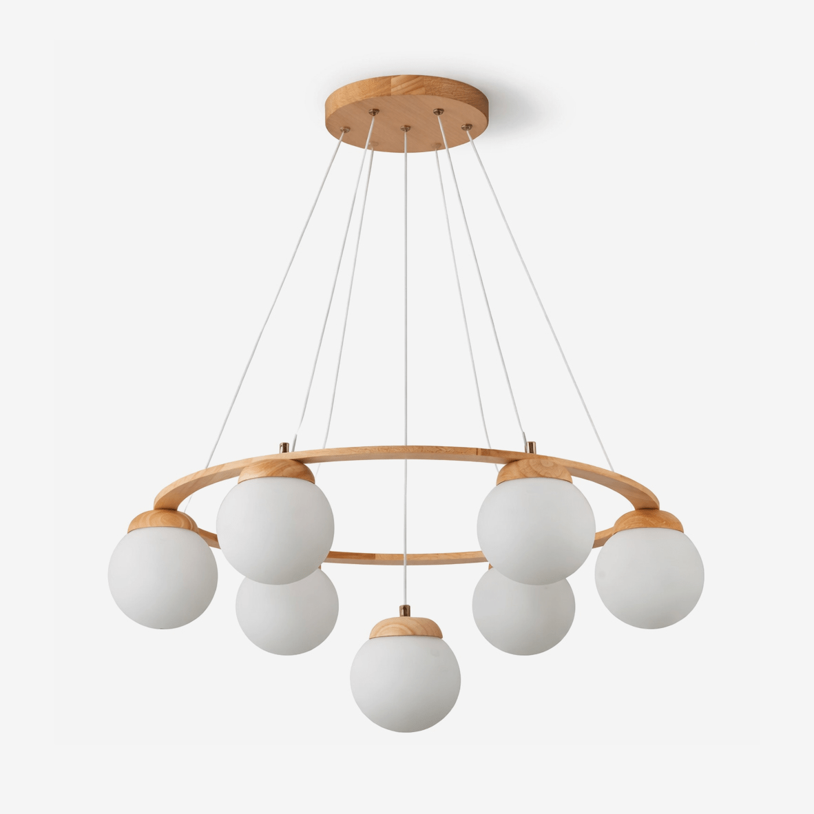 Miira Wood Chandelier – Handcrafted Architectural Luxury Lighting Fixture
